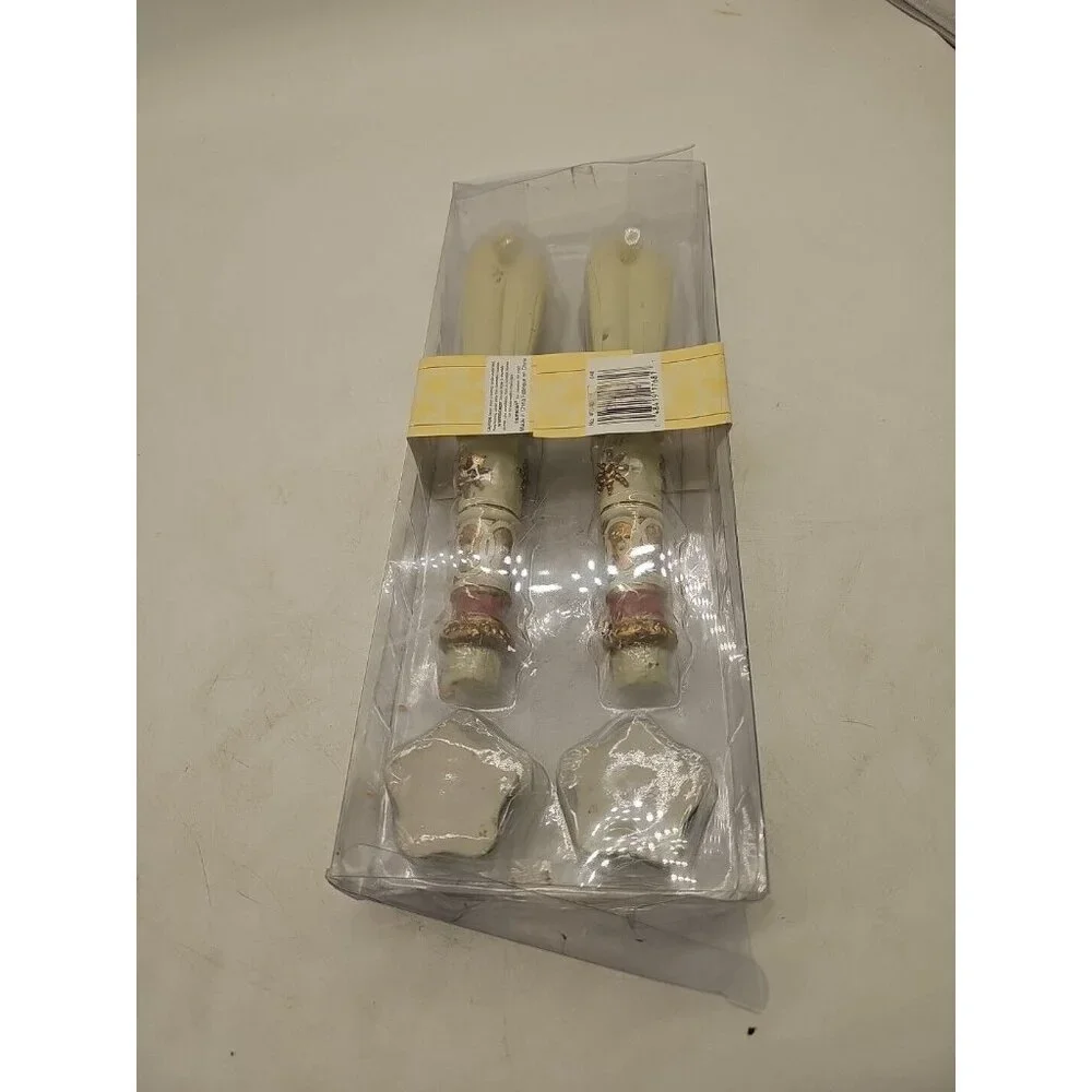 VTG AMSCAN HOLIDAY ANGEL CANDLE‎ SET OF 2 10